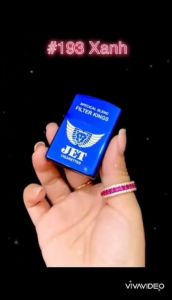 HỘP QUẸT BẬT LỬA ZIPPO TRƠN BÓNG LOGO( CÓ MỘC ĐÁY) XÀI XĂNG-MÀU XANH