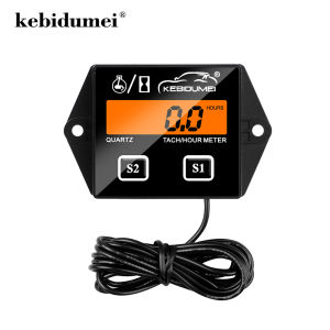 Kebidumei Digital Engine Tach Hour Meter Tachometer Gauge Engine RPM LCD Display Waterproof For Moto Marine Chainsaw Pit Boat