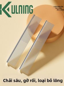JKULNING | Lược Chải Lông Thú Cưng Gỡ Rối và Loại Bỏ Lông Rụng Đôi Răng Thép