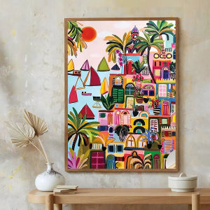 Jigsaw Puzzle for Adults 500/1000/1200/2000PCS Modern Mediterranean Scenery Paper Puzzle Home Wall Decoration Gift Idea