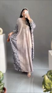 Gamis Kaftan Sultan Renda Terbaru Tana Bahan Rayon Premium Ukuran Standar Jumbo Bisa COD