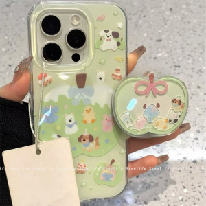 Green Apple Animal Pattern Fresh & Fun Wobble Stand Case