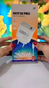 Charger For INFINX HOT 50 PRO Fast Charger 280W Batok Adapter + Kabel USB Support Fast Charging For Android