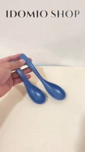 Muỗng Nhựa Melamine Nhám Xanh Dương Nhiều Mẫu