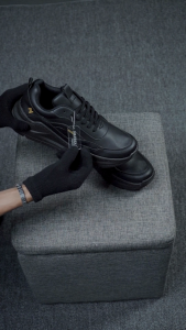 NAZREAL FOOTWEAR - Sepatu Sneakers Full Black / Sepatu Sport Pria Ranger Hitam AXL027