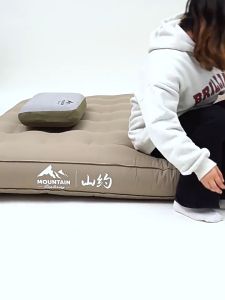 Đệm đơn đôi du lịch dã ngoại tự bơm thông minh cao cấp Mountain tặng kèm bơm điện