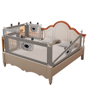 Beeio Baby Bed Guardrail Anti-Fall Safety Barrier Adjustable Height Protection for Toddler Prevent Fall off Bed Panel