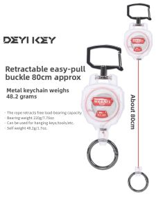 DEYIKEY | Anti-Loss Anti-Theft Backpack Keychain with Extendable Cord