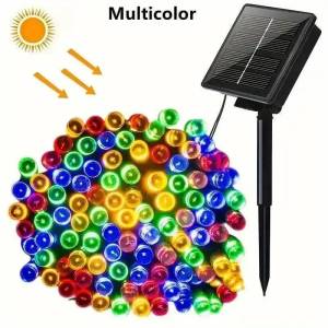 8Modes Solar String LED Fairy Lights Garland Festoon Outdoor Sunlight Powered Waterproof Lamps Christmas Garden Party Decoration