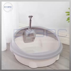 Rounded Cat Litter Box with Scooper (Random Colors)