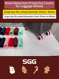 (HOME+) 8PCS Luggage Wheel Silicone Noise Reduction Protective Cover