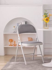 【No installation】Foldable Chair Chair With Cushion Conference Folding Chair Home Computer Leisure Seat Office Chair/Dining Chair/ Kerusi Lipat/ outdoor Chair Working