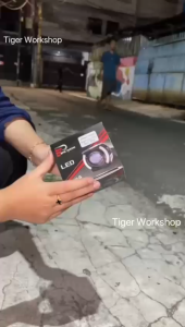 Biled 3 Inch Hexa Ala-Ala Lampu Utama Biled Projie D2 D3 Jauh Dekat Plus Devil Black Series