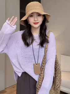 Long Sleeve Thin Sun Protection T-Shirt for Women Summer 2024 New Arrival Sweet Slim Lazy Style Work Clothing K-style Regular Thickness