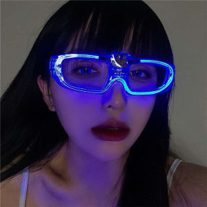 แว่นตาเรืองแสง "มีหลอดไฟ LED" คริสต์มาส Maya Luminous Glasses