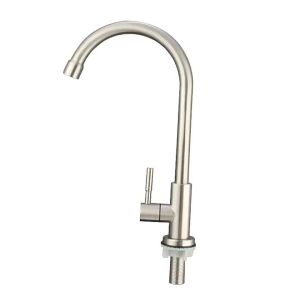 Penghantaran dari China [2025]304 Paip Dapur Keluli Tahan Karat 2 Gooseneck Water Dispenser Purifier Faucet Dapur Besar Bend Faucet 3.8