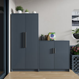 Outdoor Aluminum Alloy Storage Cabinet Waterproof and Sun Protection Garden Courtyard Tool Cabinet Home Doorway Shoe Cabinet Balcony Locker