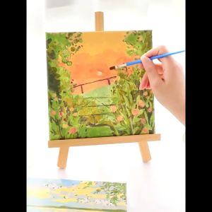 Oil Paint By Numbers DIY Flower Series 20x 20cm Canvas Frame Number Painting Living Room Wall Decor