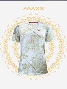 Áo Cầu Lông Mùa Hè MAXX Cổ Tròn in Họa Tiết Tay Ngắn Thoáng Khí Thấm Mồ Hôi Thời Trang Giải Đấu Quần Áo Thể Thao