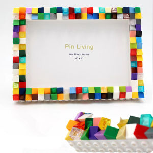 Childrens Family Photo DIY Handcraft Material Kit Kindergarten Graduation Picture Frame 6-7 Inch Rectangle Plastic Frame