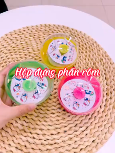 Hộp Đựng Phấn Rôm Chậm Phấn Kèm Bông Cho Bé
