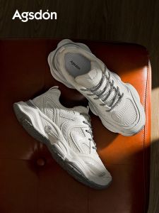 Agsdon Mens Casual Shoes Breathable Mesh Upgraded Version Summer 2025 Fashionable All-Match Dad Sneakers Comfortable Leisure