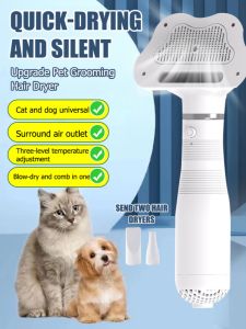 【HOT SALE】3 In 1 Pet Grooming Hair Dryer Pet Grooming Hair Blower Dryer for Cat  Dog Comb Brush