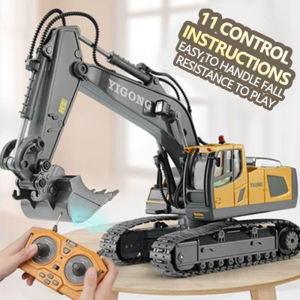 RC Excavator Dumper Car 2.4G Remote Control Engineering Vehicle Crawler Truck Bulldozer Toys for Boys Kids Christmas Gifts