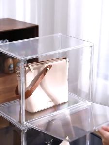 Acrylic Hộp Mica Hộp Nhựa Trong Suốt Hộp Đựng Giày Trưng Bày Túi Xách Nắp Nam Châm Chất Lượng Cao