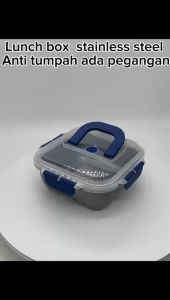 Lunch box stainless steel 1800ML ada pegangan kotak makanan anti tumpah Kitchenware