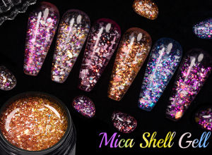 AWStorG 5ML Sparkling Chameleon Mica Shell Gel Polish Colorful Sequins Manicure Semi Permanent Soak Off Nail Art Gel Varnish