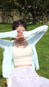 Jacket Pelindung Matahari Wanita Pakaian Pelindung Matahari Berkerudung Tipis Pakaian Pelindung Matahari UPF50+ Yang Cepat Kering Dan Bernapas