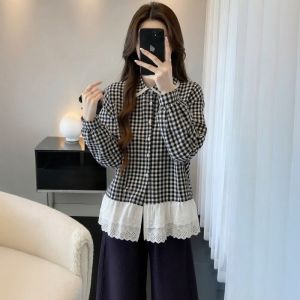 AIYITI | Lace Patchwork Long Sleeve Stylish Women Shirt