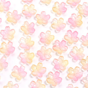 Bộ 50 Nhiều Màu Sắc Séc Kính Hoa Anh Đào Hạt 10.5 Mm Miếng Đệm Hạt Cho DIY Trang Sức Làm Bông Tai Dây Chuyền