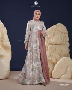 MAUREE DRESS BY Nadheera Luxury gamis dress muslim rayon emboss premium x babydoll premium busui wudhu friendly