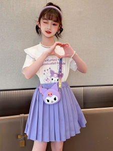 Fashionable Short Sleeve JK Uniform Set for Girls Summer Outfit Stylish Skirt And Top Ensemble Kids Clothing Trendy Outfit