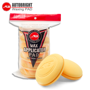 AUTOBRIGHT 2/6pcs Yellow Polishing Waxing Sponge Car Detailing Cleaning Coating Applicator Paint protection Pads Foam Tools