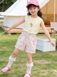 JIFANPAUL | Cartoon Print Thin Shorts For Girls