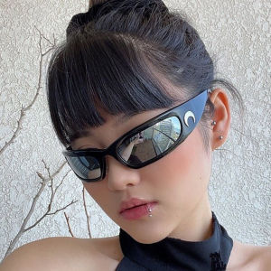 🔥Fashion Moon Rectangular Trend Sunglasses Cycling Outdoor Sports Vintage Hip Hop Street Shooting Sunglasses Men Women LovelylifeFu👍