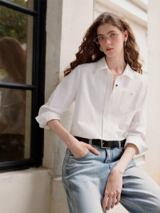 Toyouth | Commuter Preppy Long Sleeve Cotton White Shirt