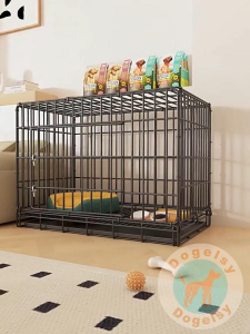 Dogelsy XL Foldable Dog Cage with Tray Large Size Snap Lock Easy Assembly Water-Resistant Pet Crate for All Breed