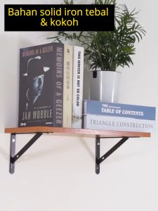 Vincitory Besi Biku Penyangga Rak Dinding Kayu Bracket Ambalan Serbaguna Model A