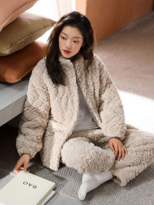 Thick Coralline Fleece Warm Womens Nightwear