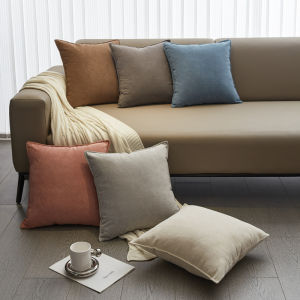 Gối Ngủ Văn Phòng Hiện Đại Đơn Giản Với Đệm Tựa Lưng Có Lõi Vỏ Gối Vòng Eo Chiếc Đệm Tựa Đầu Giường Chất Liệu Nhung Hình Vuông