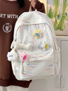 OUDENGPAI | กระเป๋าเป้สะพายหลังนักเรียนประถมศึกษา น่ารัก สไตล์ INS วันที่ 2025 กระเป๋าเป้สะพายหลังแบบมีสายเดี่ยวสำหรับผู้หญิง