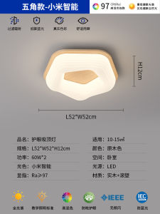 Nordic Style Butterfly Shape LED Ceiling Lamp Creative Warm Flower Design Wood Body Eye Protection Childrens Room Light