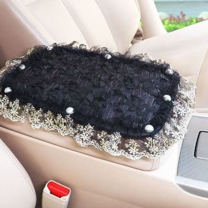 Pleasant Looking Lace Edged Central Armrest Box Pad Car Interior Accessories Handrest Protector Cover Auto Comfort Seat