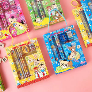 【Ready Stock】Christmas Portable 6-Piece Set Student Stationery Gift Box Set Christmas Learning Office Gifts