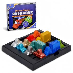 Rush Hour Traffic Jam Game - Classic Brain Logic Puzzle for Kids Portable Car Parking Sliding Block Puzzle Educational Toy