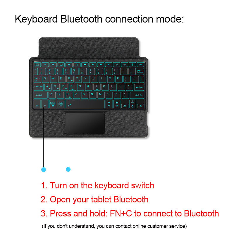 AJIUYU | Magic Keyboard Case For Samsung Galaxy Tab S8 S7 11 A8 10.5 S6 ...